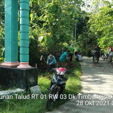 Pembangunan Talud RT 01 RW 03 Dukuh Timbulrejo Desa Gunem TA 2021